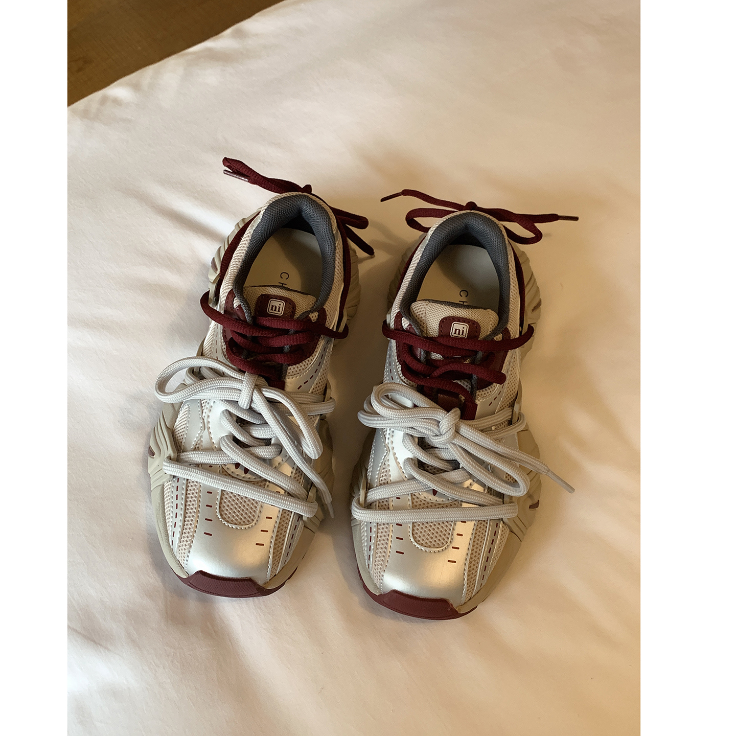 Chio2nd秋季真皮厚底增高老爹鞋