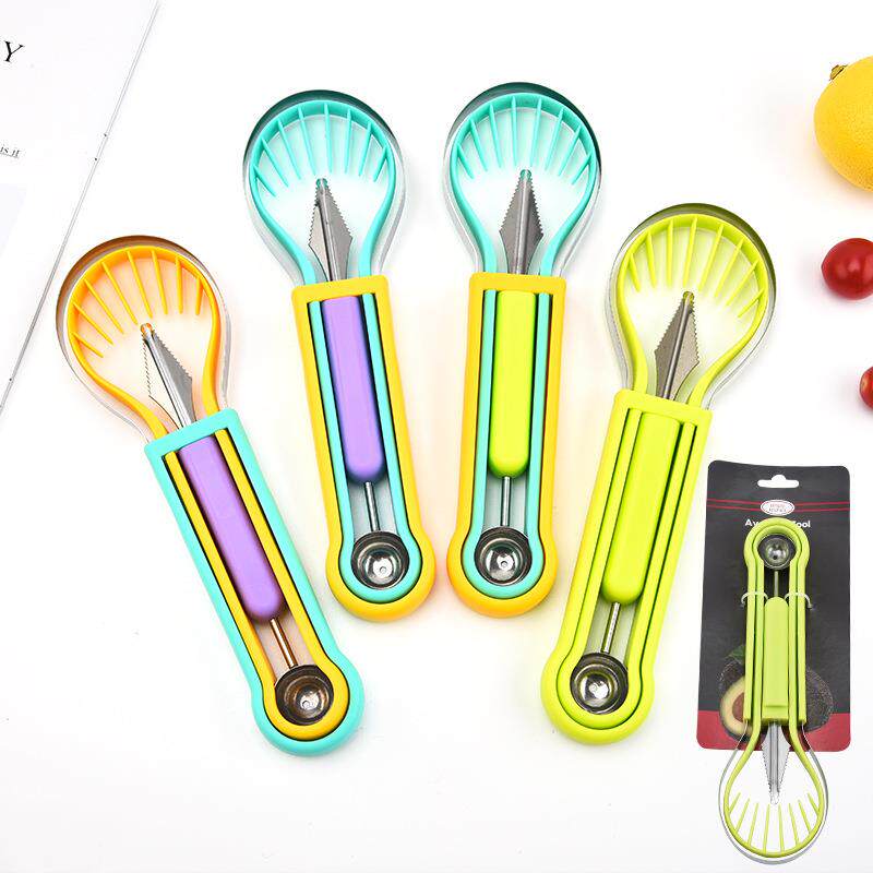 三合一水果挖球器双头多功能水果拼盘雕花刀挖西瓜勺水果挖三件套