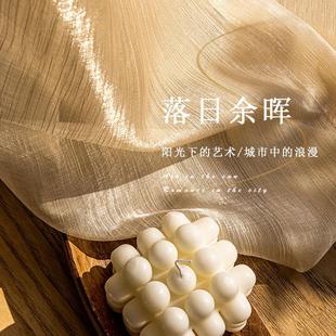 梦幻窗帘纱帘透光不透人轻奢高档窗纱客厅阳台纱飘窗半遮光高级感