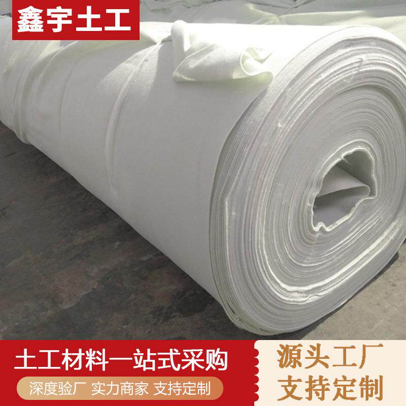 土工布工程布短丝白色涤纶养护加固土工布公路隧道工程长丝土工布