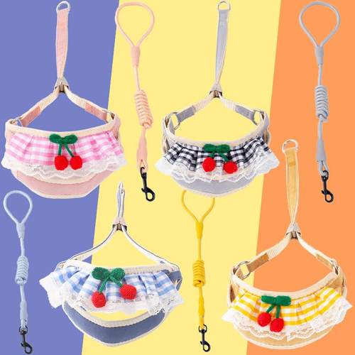 狗狗牵引绳可爱胸背带遛猫咪绳泰迪小型犬狗链宠物用品狗绳子