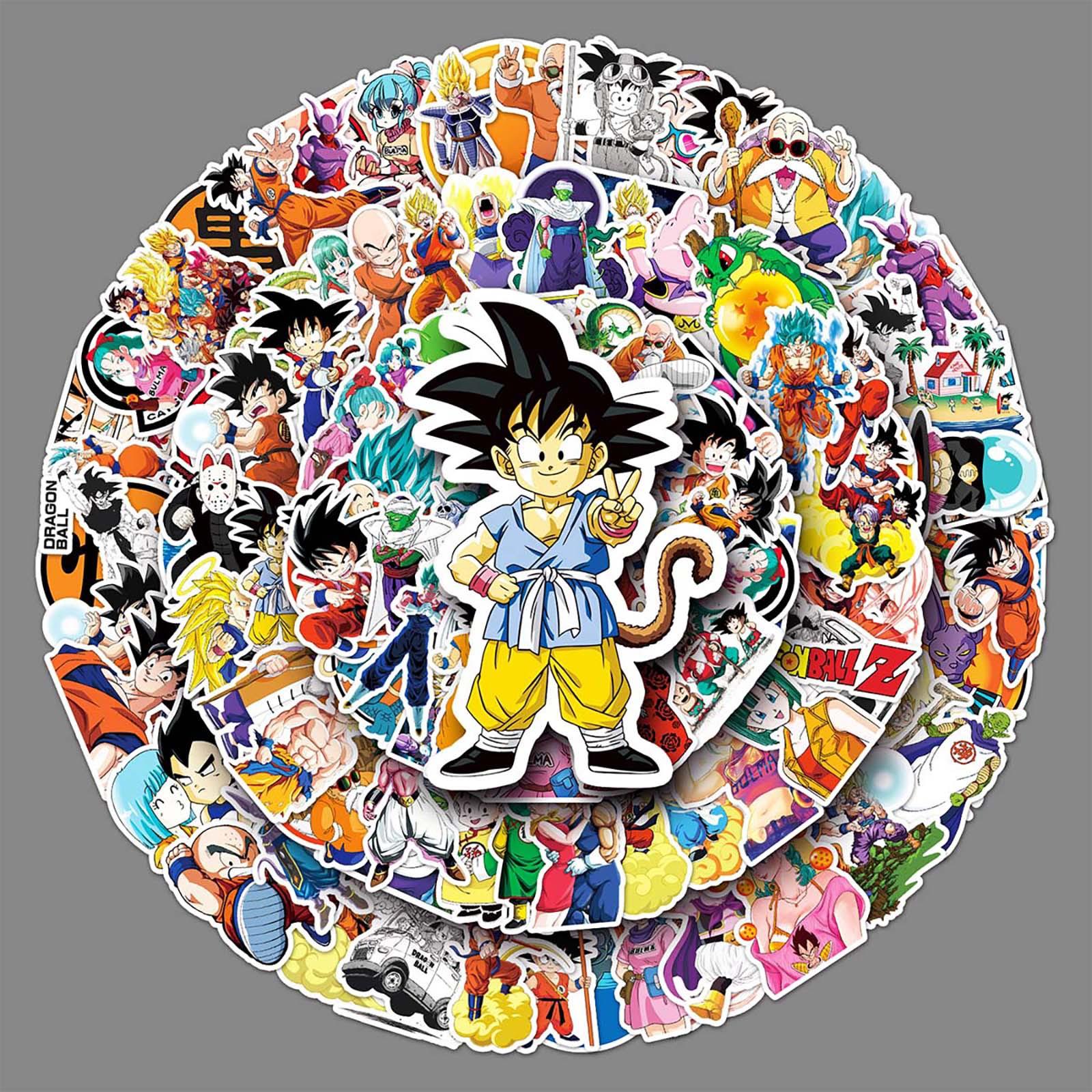 100张七龙珠个性diy卡通日漫涂鸦笔记本电脑滑板车汽车创意贴纸