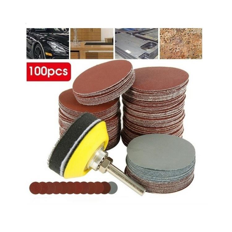 1寸植绒砂纸片25MM圆盘砂纸100件/自粘式砂盘/拉绒片/背绒片