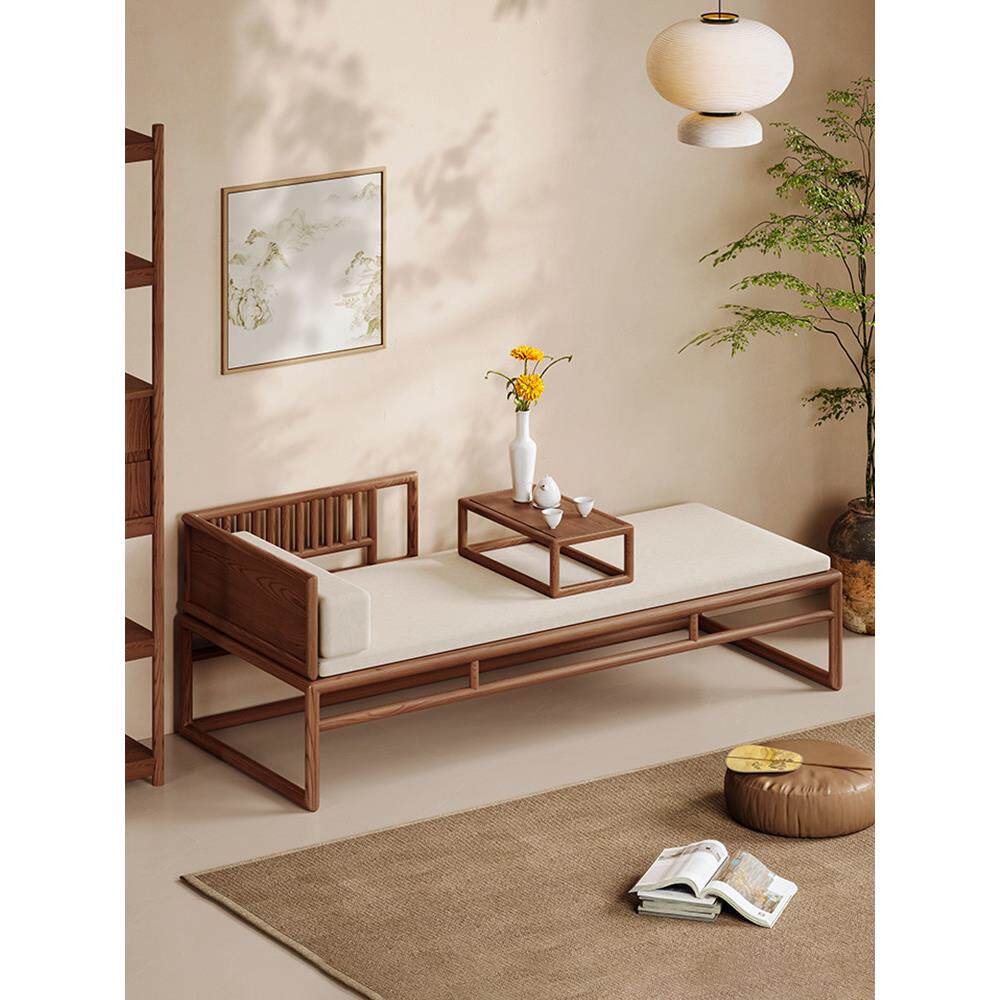 吉赠实木沙发茶桌组合新中式多功能宋代美学罗汉床贵妃榻2025新款