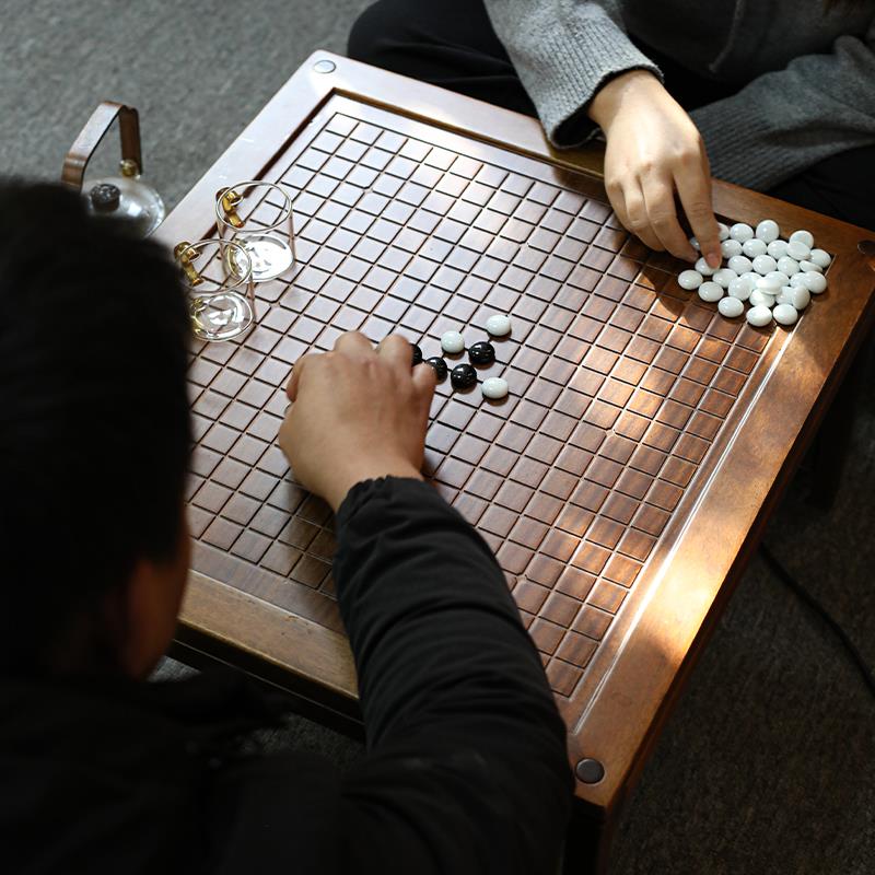 多功能实木棋盘桌中国围棋象棋五子棋下棋小桌子榻榻米飘窗茶桌椅