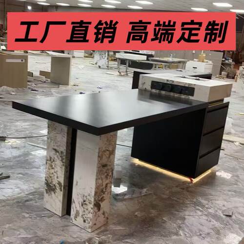 意式轻奢风潘多拉岩板岛台餐桌一体可伸缩家用小户型极简风中导台