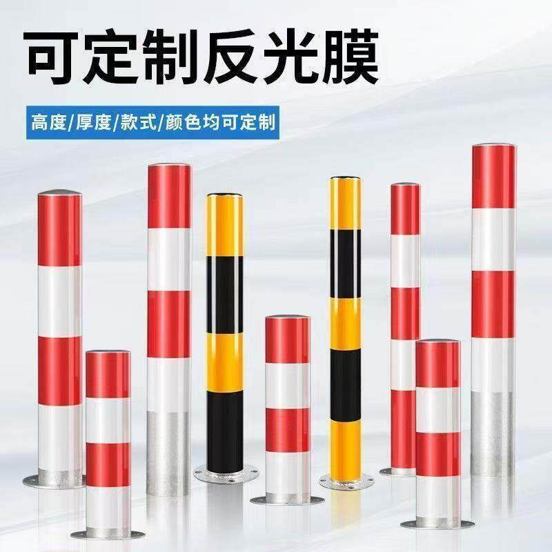 镀锌钢管警示柱防撞柱道口桩停车桩隔离柱防撞杆铁立柱红白道路桩