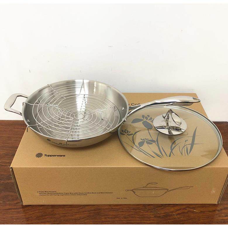 特百惠 新款大师锅 精钢多用锅/三层炒锅/美满人生不锈钢锅具套装