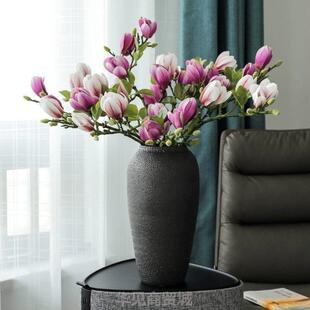 手感含苞玉兰花仿真花家居客厅餐桌假花摆件插花装饰花艺套装摆设