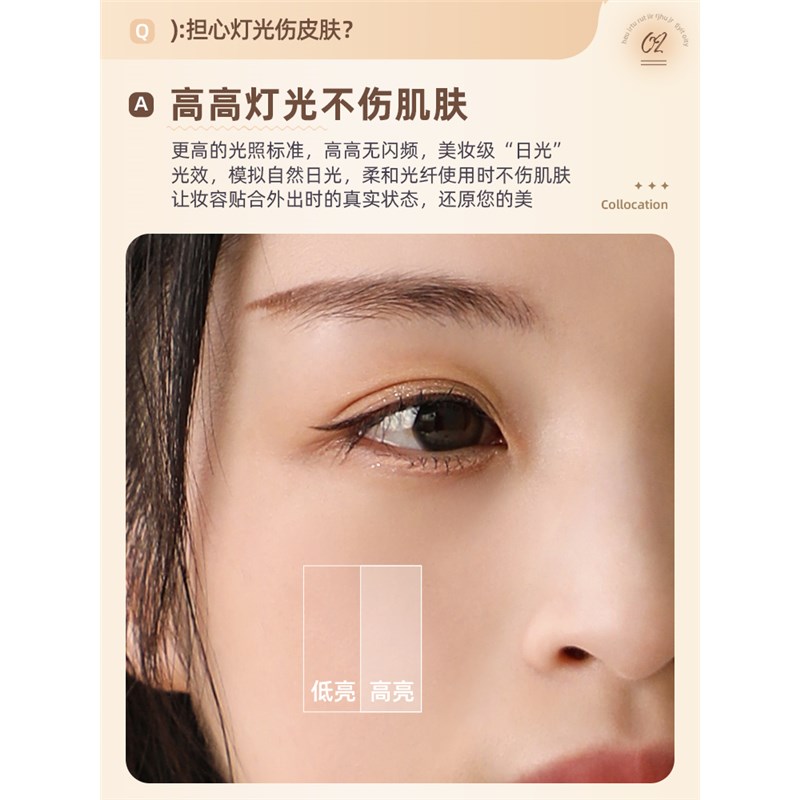 智能云朵led化妆台镜子卧室壁挂挂墙式化妆镜带灯发光异形化妆镜
