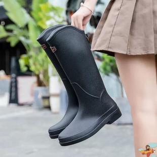 赶海厨房长筒软底雨靴 日系高筒雨鞋 女款 时尚 外穿防滑防水耐磨胶鞋
