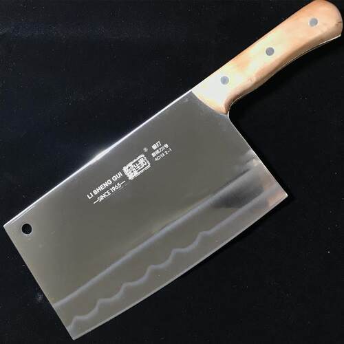 李生贵专业主厨刀切片刀1号2号手工锻打菜刀卖肉刀具分割杀猪切肉