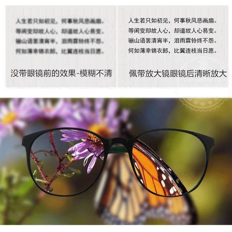 进口放大镜3倍看手机看书远近两用走路开车头戴式高清眼镜扩大镜