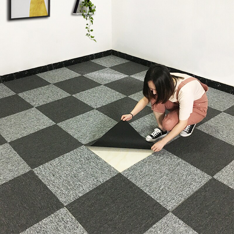 地毯卧室满铺房间客厅全家用水泥地面直接铺地垫式地板砖拼接方块