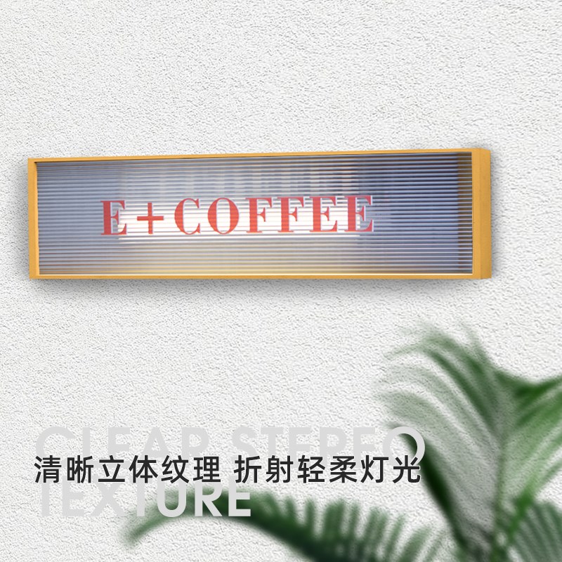 门头招牌波纹板创意灯箱亚克力单面双面发光灯箱不锈钢广告牌定制