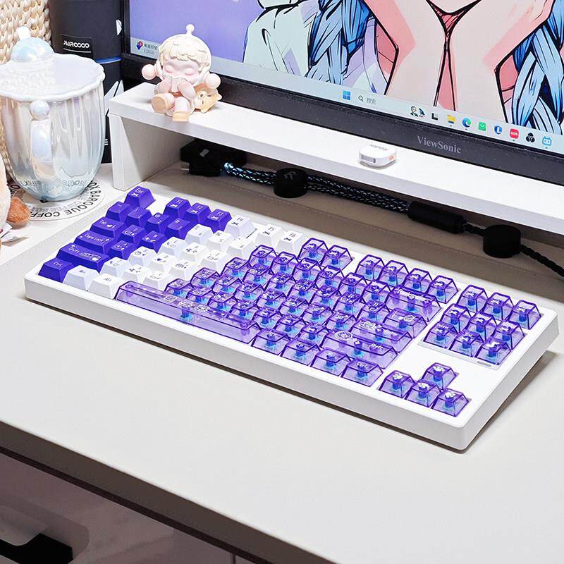 黑吉蛇双拼系列键帽机械键盘小全套153热升华+PC可爱电竞原厂高度