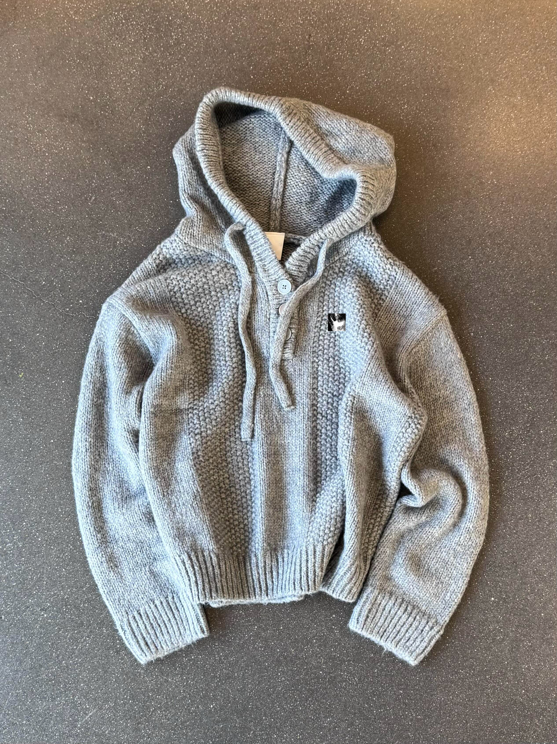 秋冬百搭连帽毛衣韩版宽松慵懒风软糯加厚抽绳针织卫衣上衣针织衫