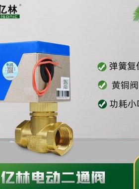 亿林电动二通阀VA-6016-8503中央空调风机盘管两通阀门电磁阀DN20