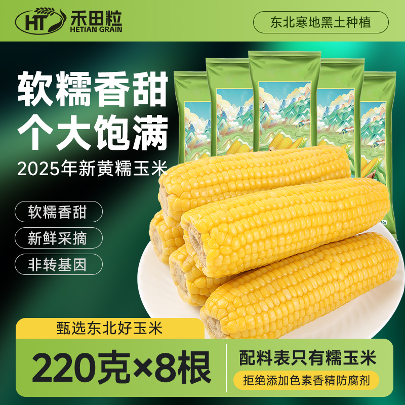东北2025新鲜黄糯玉米真空包装