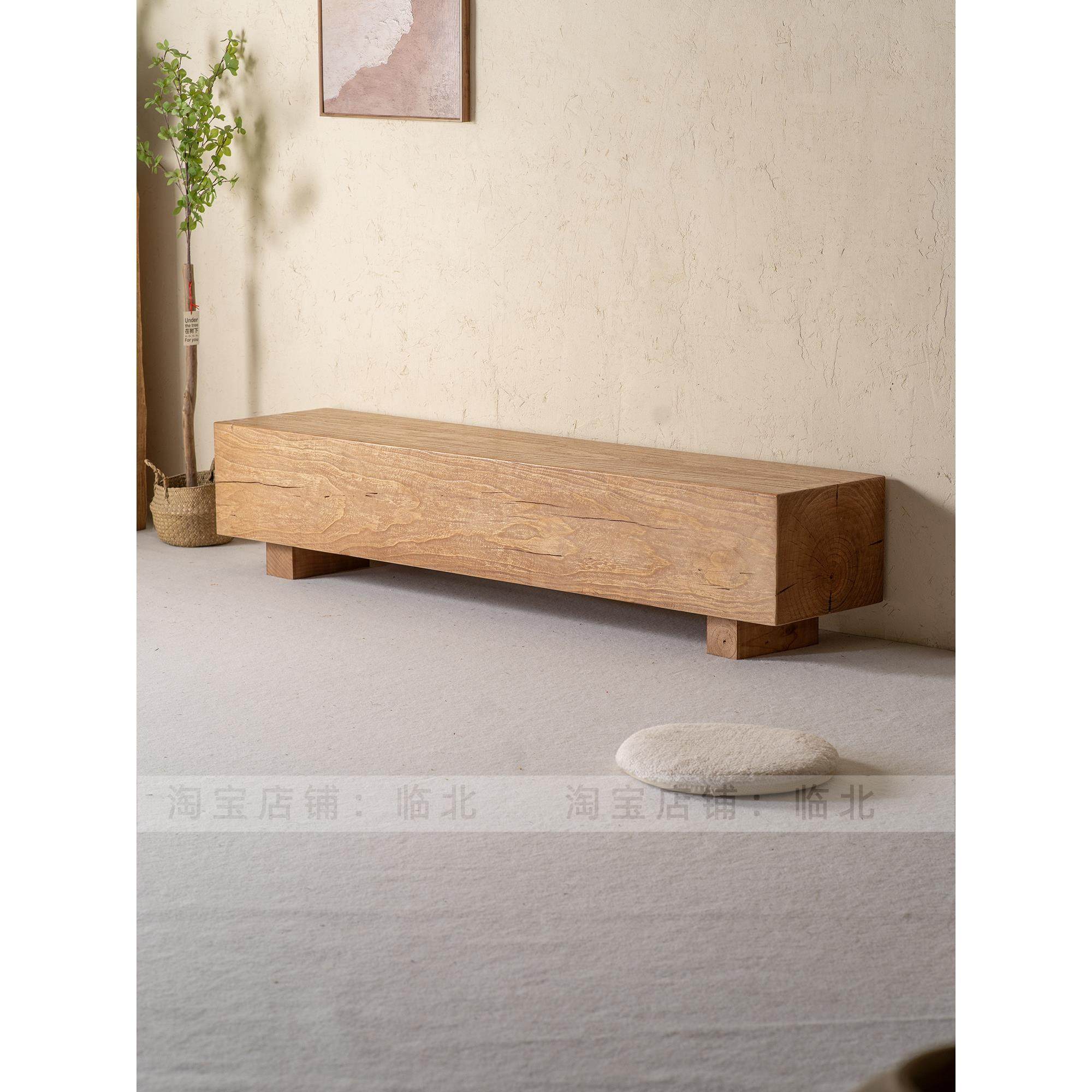 长条凳实木原木电视柜换鞋凳民宿休息凳极简覆古大堂休息凳休闲椅,住宅家具,换鞋凳,淘宝优惠券,粉丝福利购,淘宝优惠卷