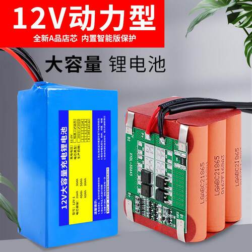 12V 打窝船 拉网船 逆变一体机 广场舞音响夜市摆摊灯18650锂电池