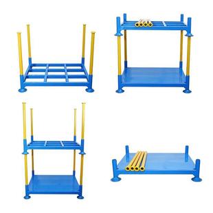 仓储折叠堆垛架巧固架插管可堆叠重型冷库货架折叠架堆高架布料架