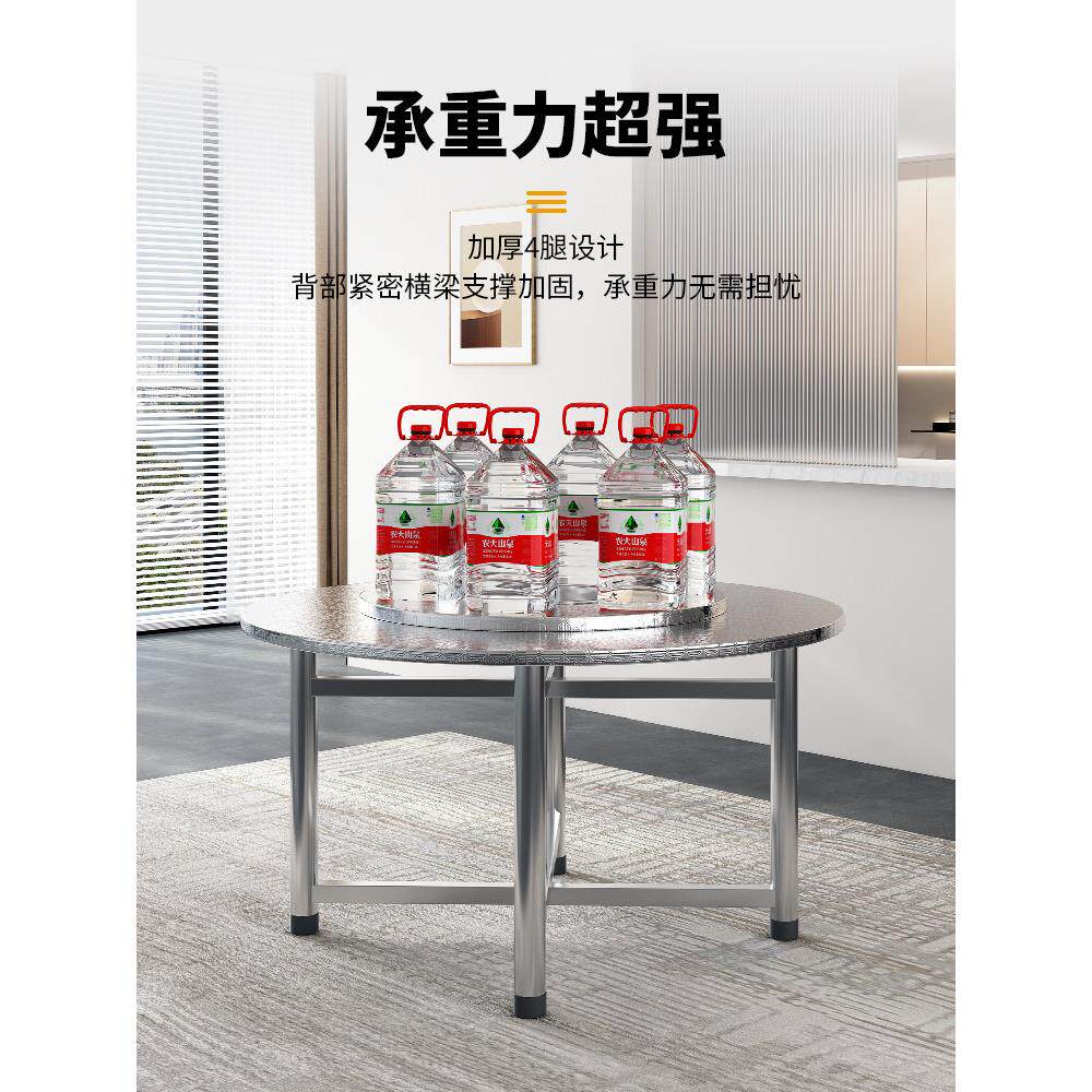 不锈钢火锅电磁炉一体折叠方桌餐厅大排档韩式烤肉烧烤炭火炉圆桌