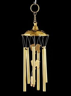 铜风铃六管金属铜铃铛麒麟风铃挂门窗家居客厅阳台挂饰装饰品礼物