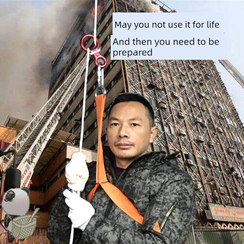 高层逃生慢降绳套消防安全绳应急自救绳户外登山保险钢丝绳芯绳
