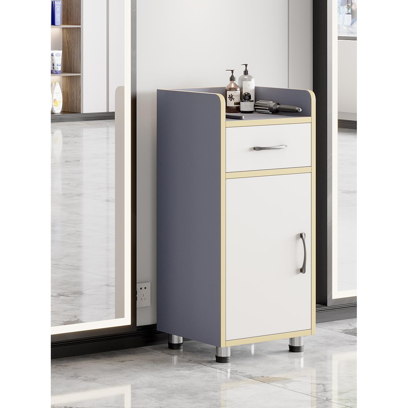 简约理发店组装工具柜美发工具车发廊柜子美容推车抽屉式镜台柜子