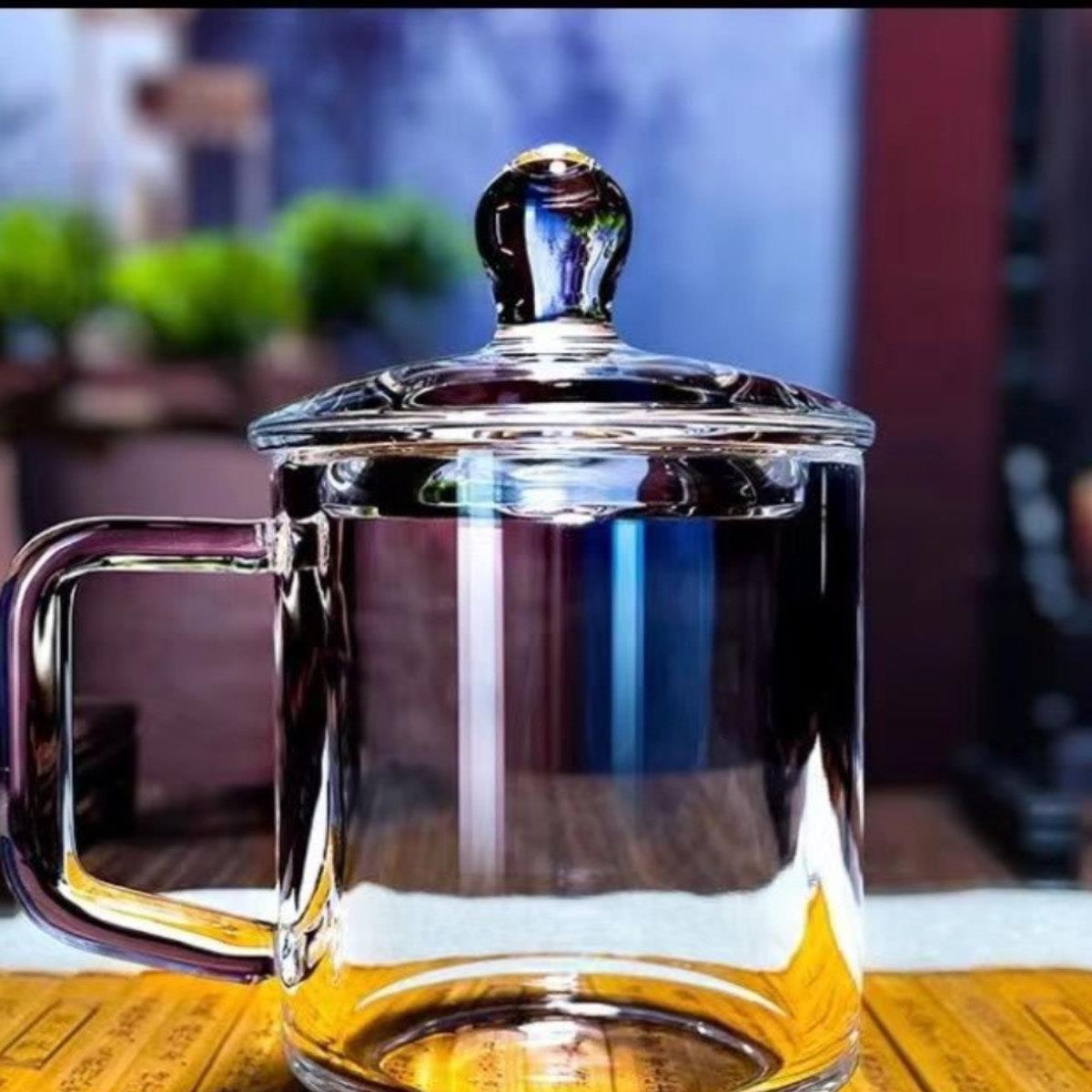 甄选原矿纯天然水晶杯带把和水晶玻璃杯按选择发货高档茶具水杯子图片