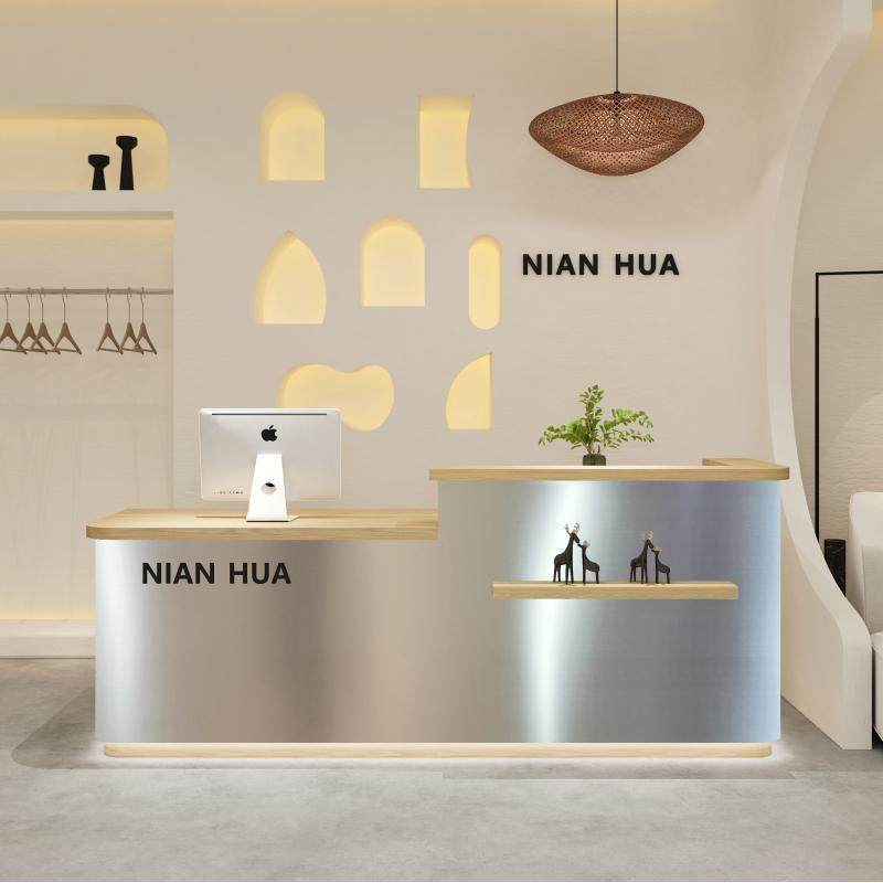 收银台简约现代小吧台店铺小型女装服装店柜台美容院理发转角前台,商业/办公家具,收银台,淘宝优惠券,粉丝福利购,淘宝优惠卷