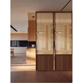 藤编屏风美学隔断客厅进门遮挡座屏中式 古风镂空花窗入户造景定制