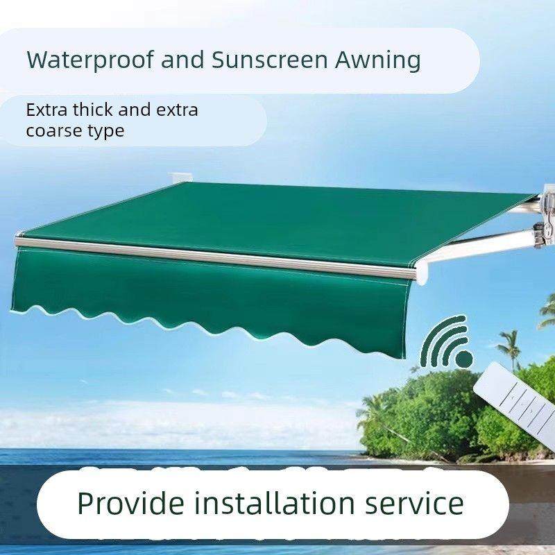 遮阳棚折叠伸缩式手摇电动收缩遮阳蓬阳台户外篷伞庭院门面遮雨棚