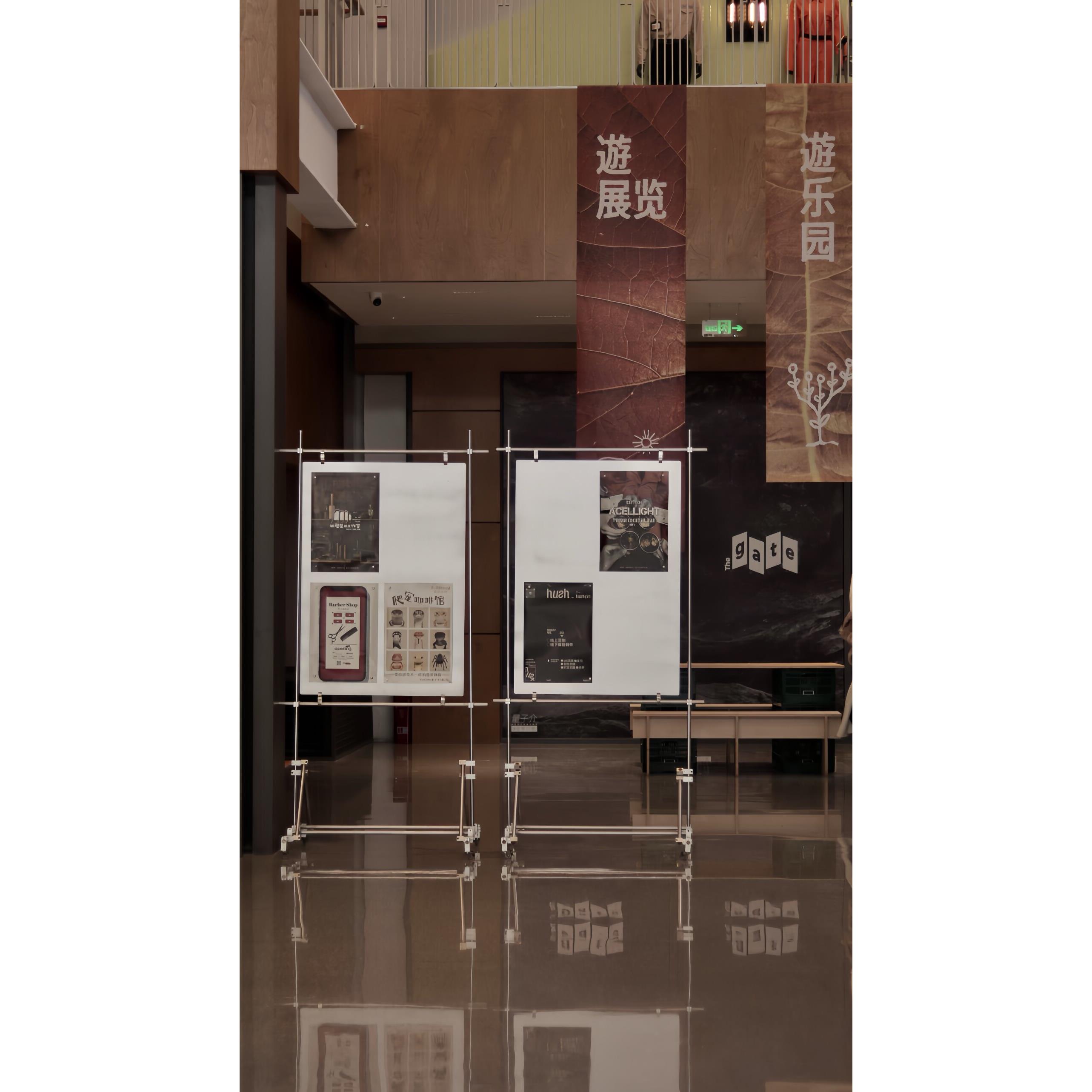 金属落地海报展示架立式可移动广告牌开业展会宣传导购指示展架牌
