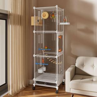 鸟笼鹦鹉笼子家用大号虎皮玄凤饲养专用新型防溅画 画眉牡丹豪华