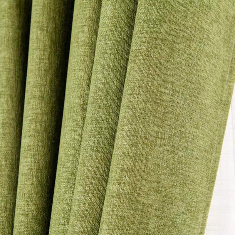 高档纯色大气棉麻质感加厚遮光窗帘定制客厅卧隔热室阳台成品特价