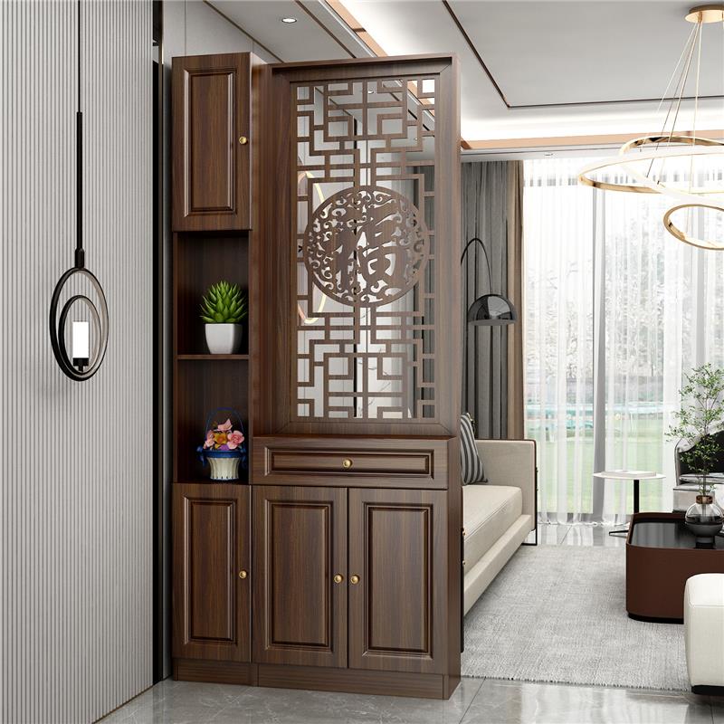 现代简约的新中国风屏风隔断柜，入口柜，鞋柜，综合门厅，客厅门