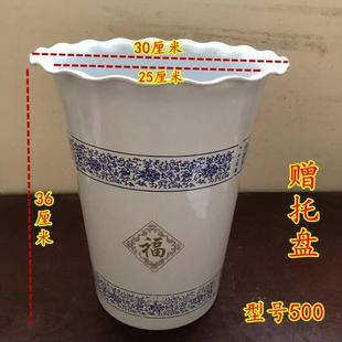 发财树金钱加厚特大高筒加深花盆福字虎皮落地降价兰花 塑料深款