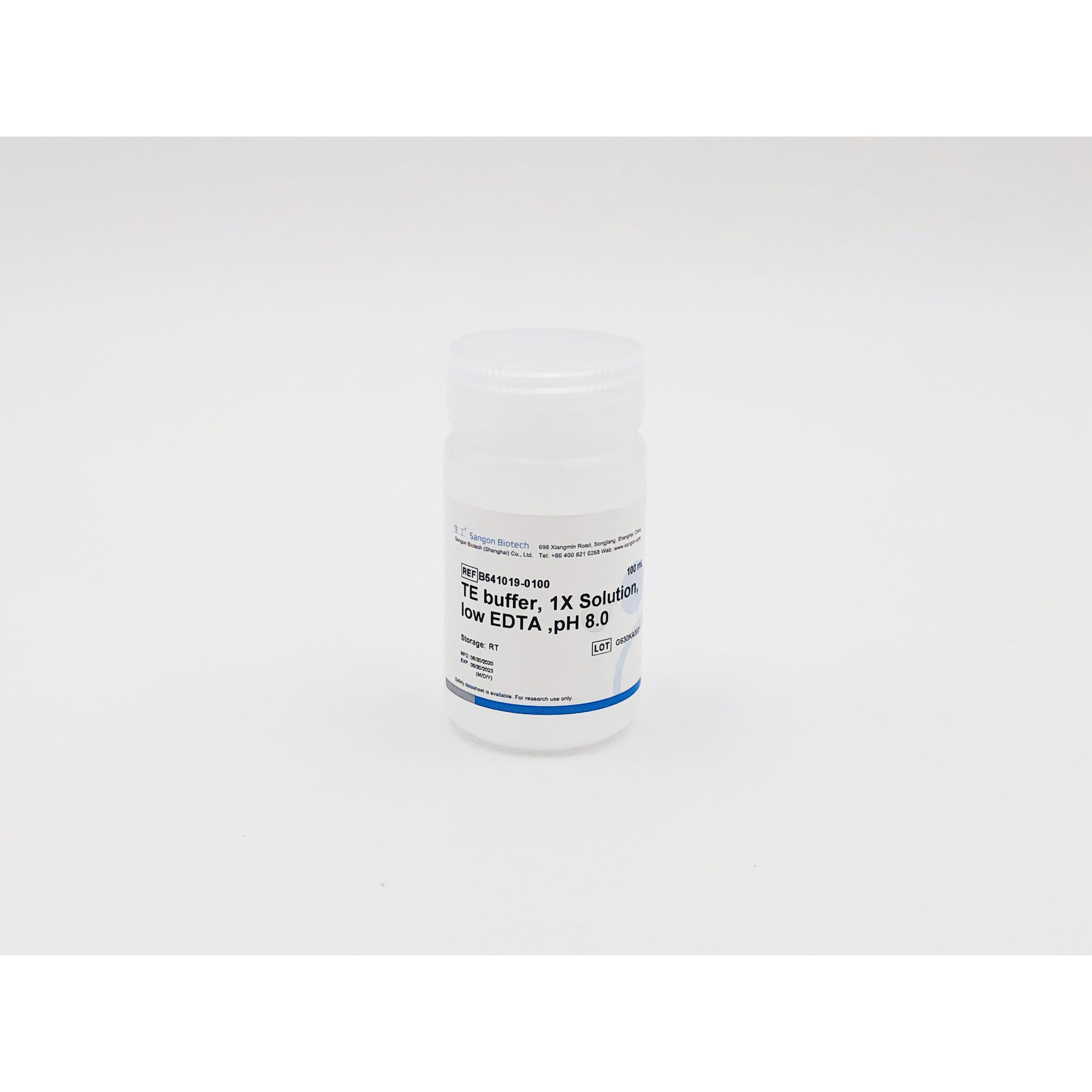 TE缓冲液1X 低EDTA，pH 8.0 100毫升/瓶生工生物BBI 货号B541019