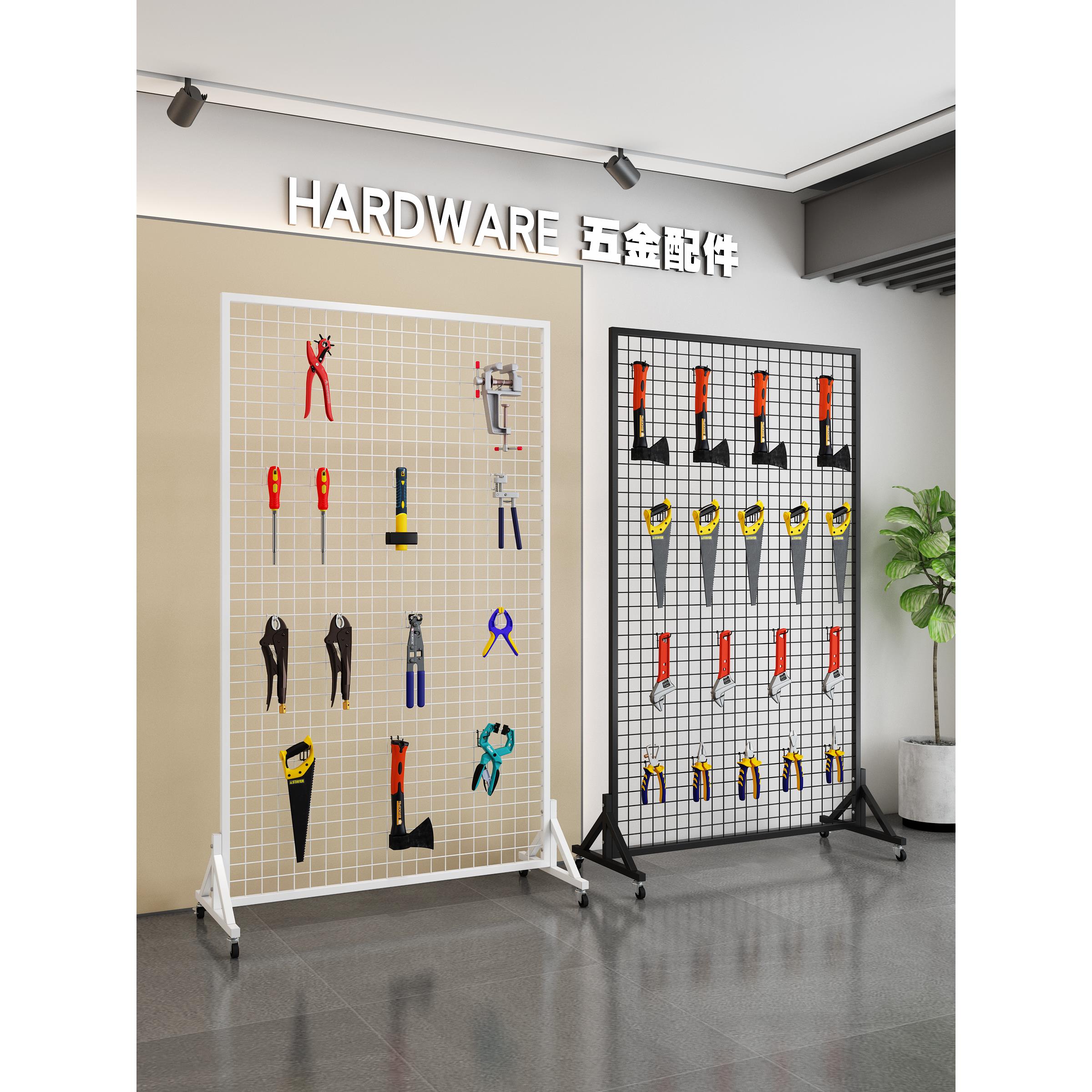 立式铁艺网架落地移动网片幼儿园作品展示架饰品展会铁丝网格落地