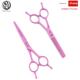 紫龙专业理发剪刀粉色平剪家用儿童美发沙龙刘海修剪工具套装 刮板