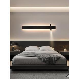 极简长条LED壁灯卧室床头灯自带开关射灯现代简约创意客厅背景墙