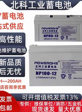北科工业蓄电池NP24-12 12V7AH17AH24AH38AH65AH100AH直流屏消防