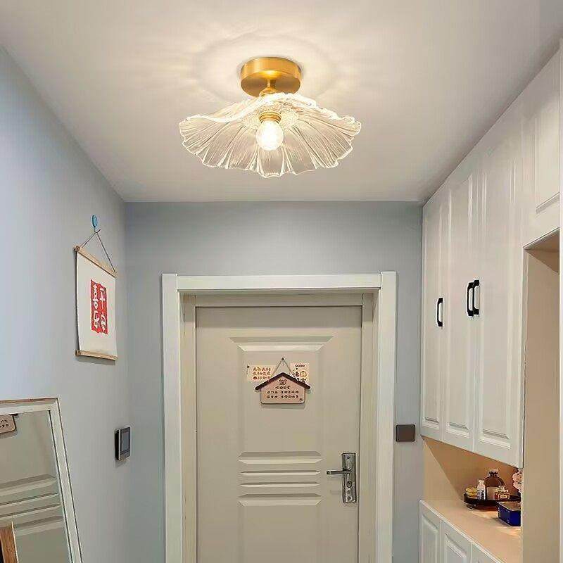 新中式过道灯吸顶灯现代简约胡桃玻璃入口阳台走廊厨房和浴室实木,家装灯饰光源,厨卫/阳台/玄关/过道吸顶灯,淘宝优惠券,粉丝福利购,淘宝优惠卷