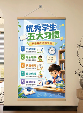 优秀学生学霸养成教室挂画