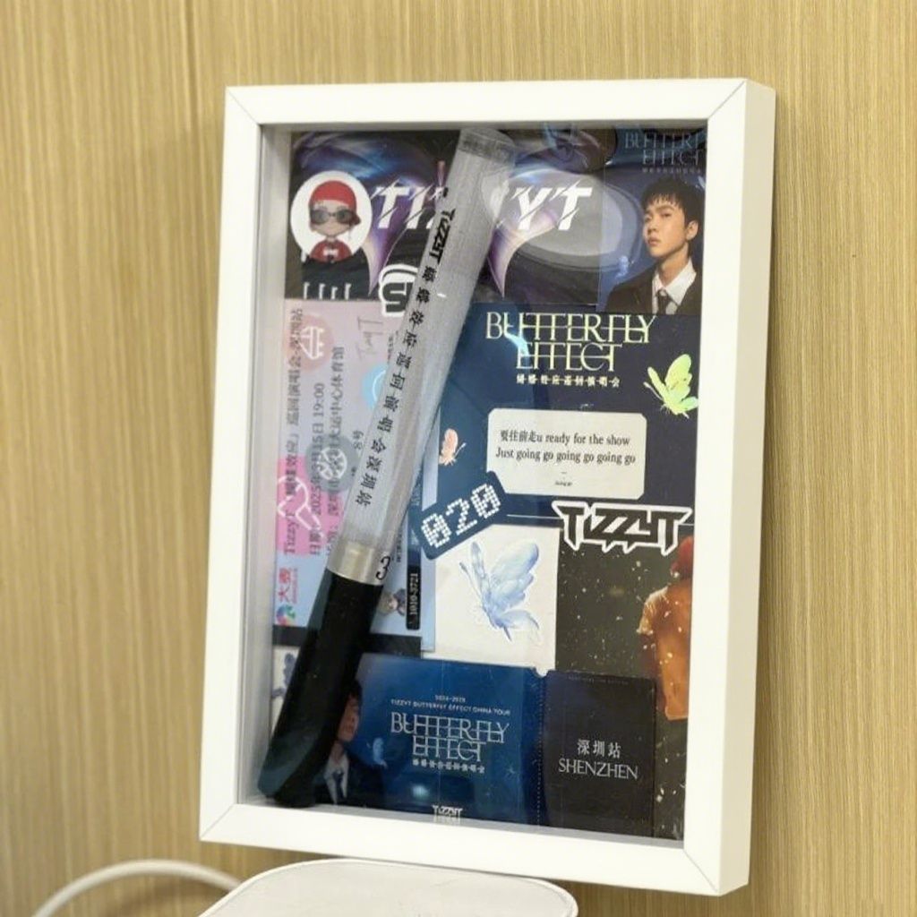 应援棒中空立体收纳相框明星演唱会十个勤天应援物周边防尘框摆件