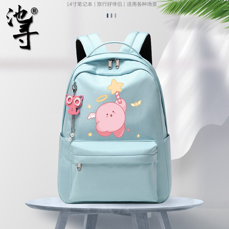 星之卡比手办周边书包女夏初中生小学生可爱卡通校园三到六年级双