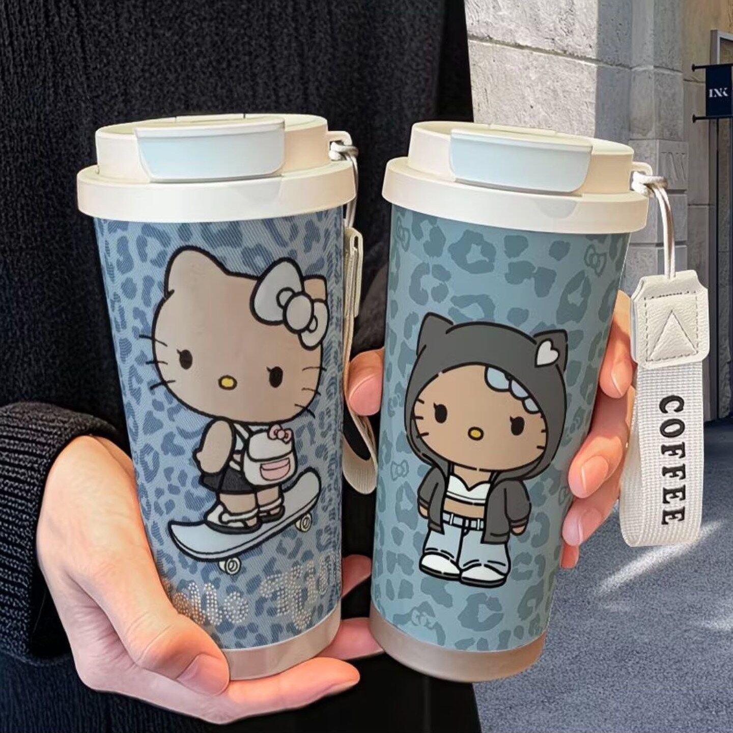 豹纹Kitty猫卡通人物保温