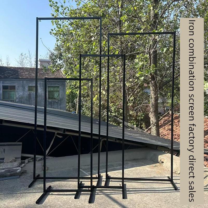 花艺铁架婚庆新款屏风长方框婚礼舞台装饰背景几何方框拱门架子门